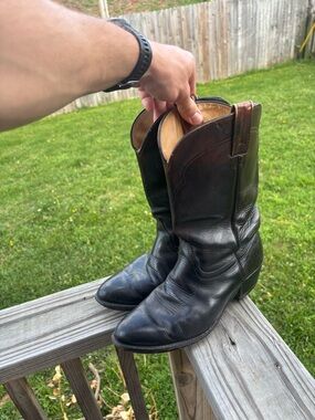 Abilene Boot Co. Black Leather Western Cowboy Boots